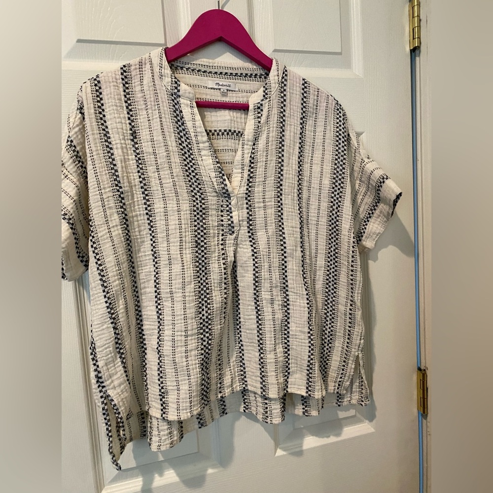 MADEWELL LIGHTSPUN LAKELINE POPOVER TOP - Picture 6 of 8